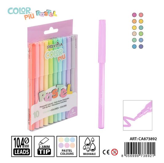 PRYMA pennarelli colorpiu pastel 10pz