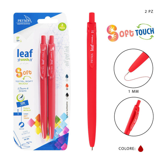 PRYMA penna oil gel soft touch 1mm 2pz rosso