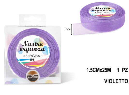 Nastro organza 1.5 cm LILLA