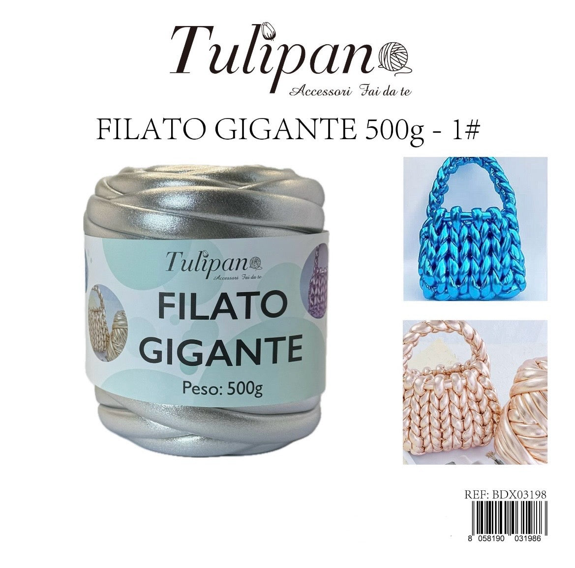FILATO gigante 509g 1# metallizzato