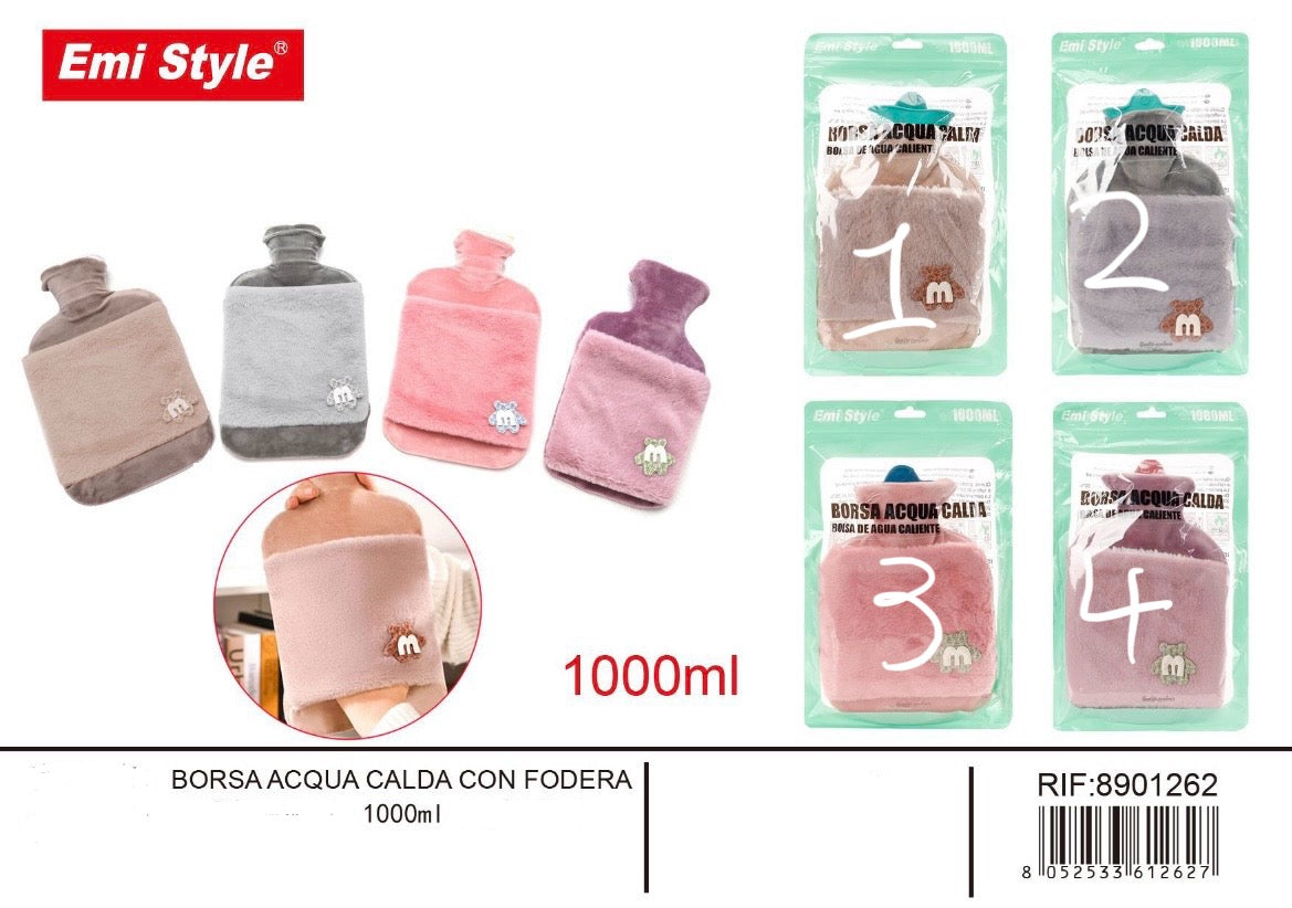 EMI borsa acqua calda con fodera 1000ml
