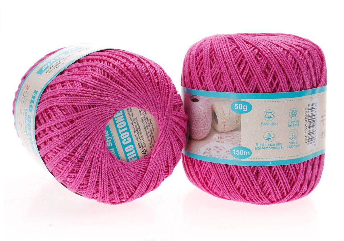 Filo cotone ROSA ROSSA 50g/150m