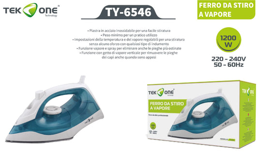 TEK UNE ferro da stiro a vapore TY-6546