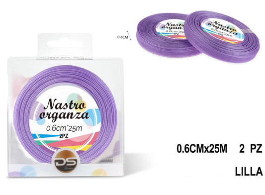 Nastro organza 0.6 cm LILLA