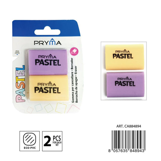 PRYMA gomma cancellare pastel  2pz 47x32mm