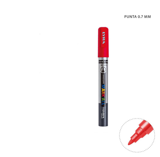 LYRA MARKALL pennello rosso punta 0,7mm