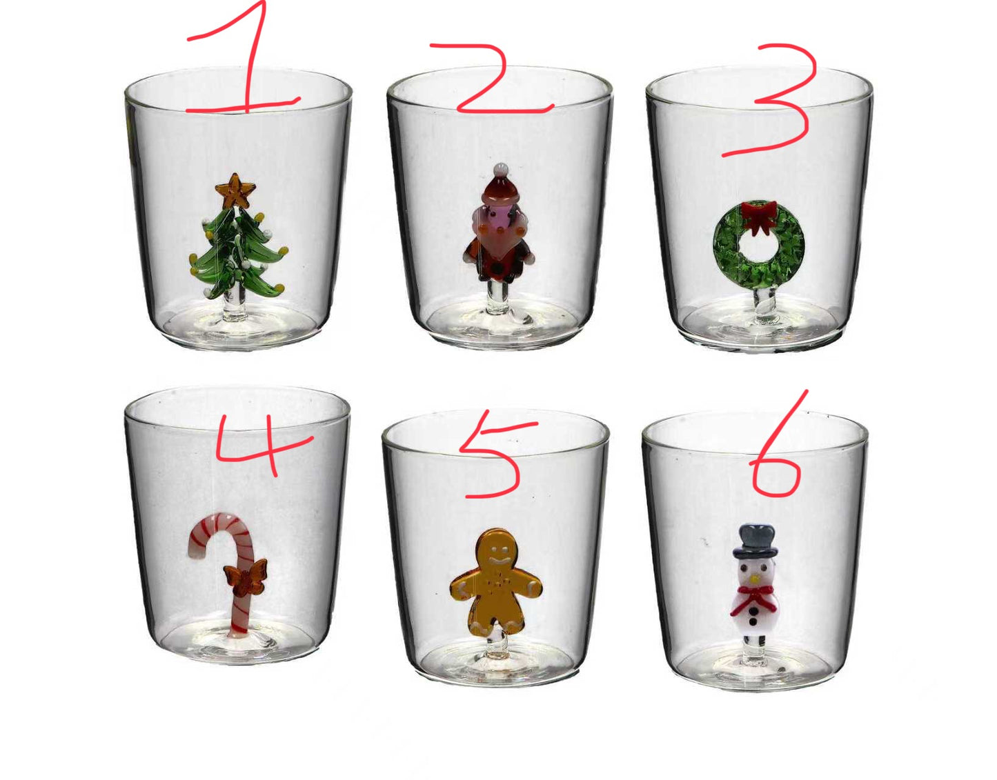 NATALIZIA BICCHIERE VETRO 3D 35CL