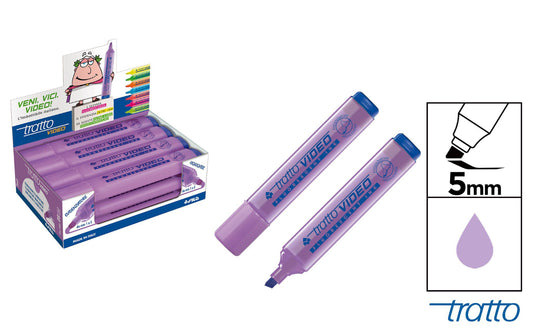 Tratto evidenziatore viola