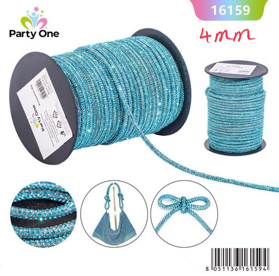 CORDINO  strass 4mmx50m