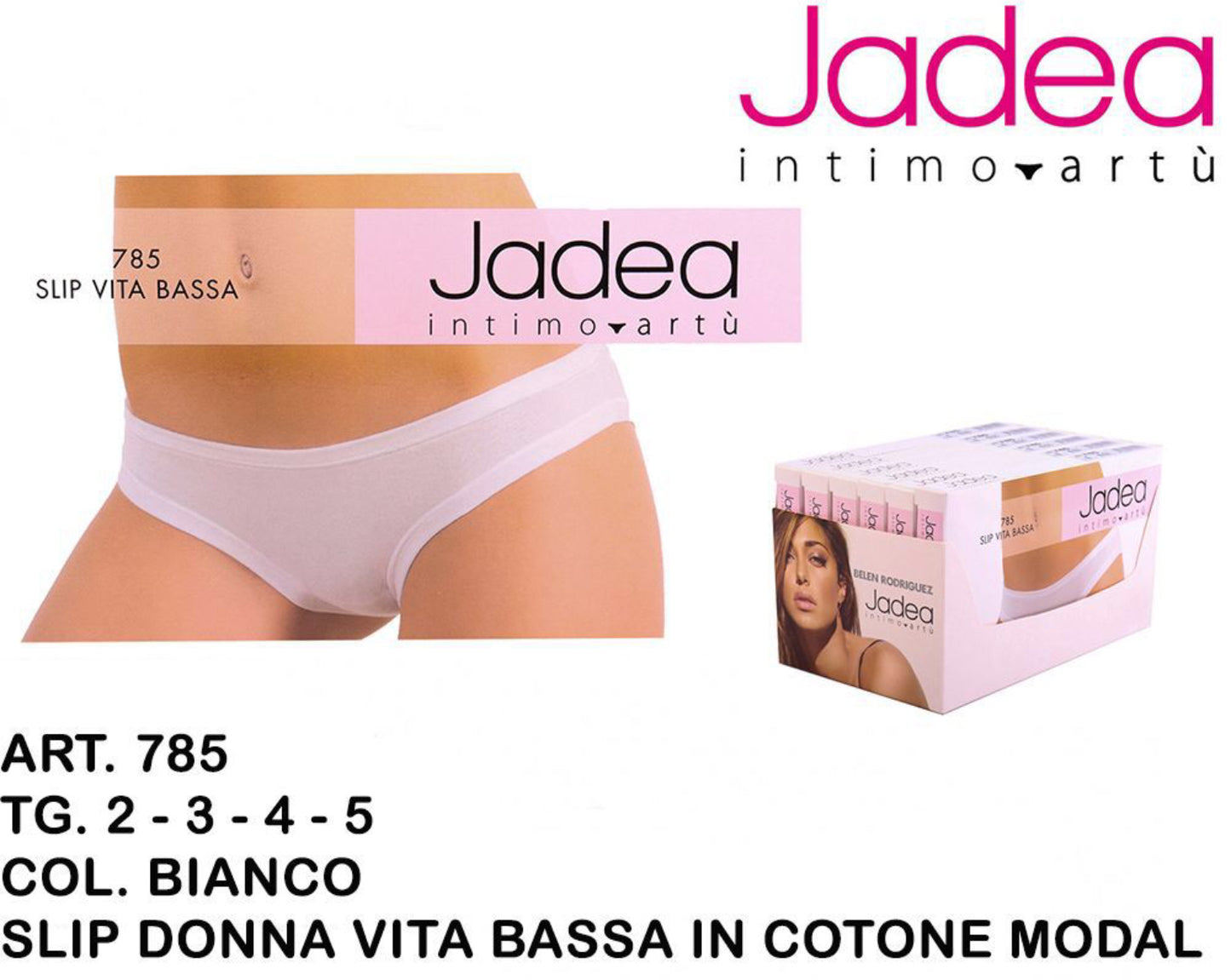 JADEA slip  vita bassa bianco 785