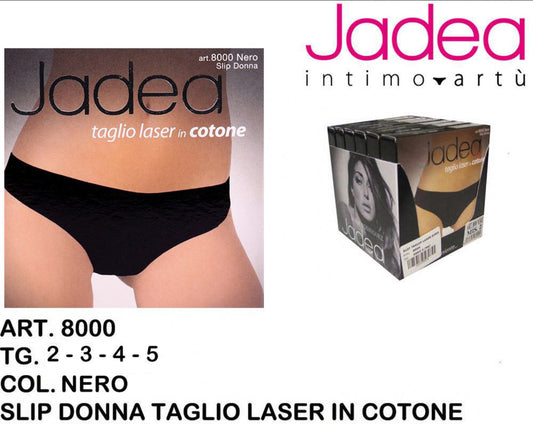 JADEA slip taglio laser cotone nero 8000