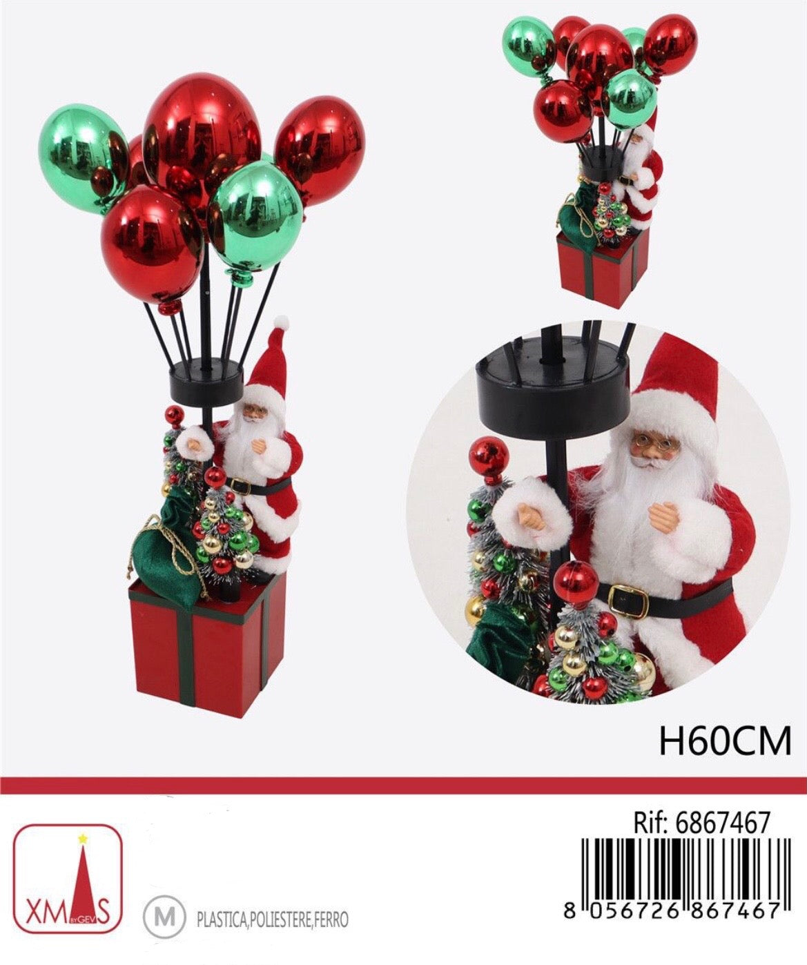 NATALIZIA pacco regalo palloncini 60cm