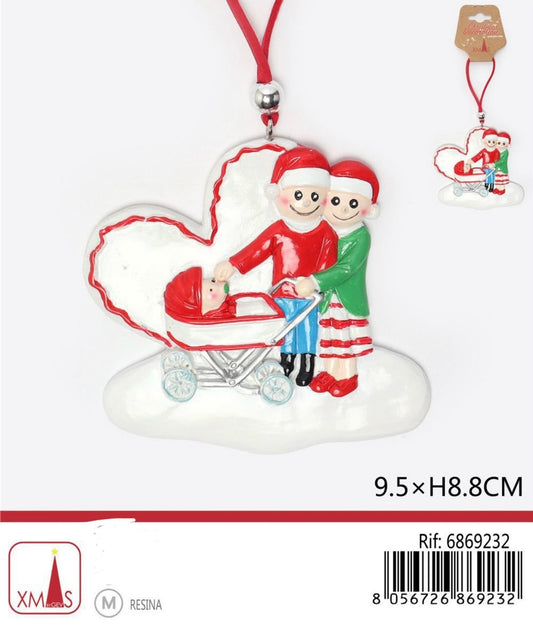 NATALIZIA pendente famiglia 9,5x8,8cm