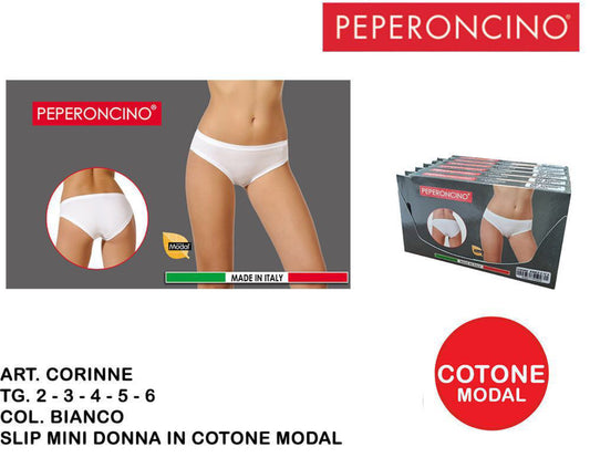 PEPERONCINO slip midi donna in cotone art.corinne
