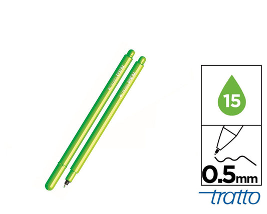 Tratto pen metal look verde fluo 0,5mm 15