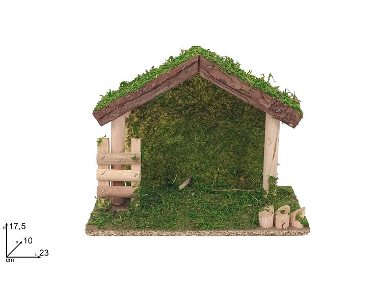 NATALIZIA presepe capanna vuota 17.5x10x23cm