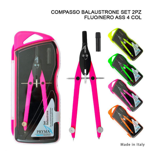 PRYMA compasso balaustrone 160mm 2pz fluo