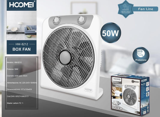 HOOMEI ventilatore quadrato 50W HM-8212