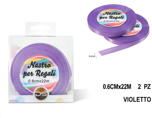 Nastro raso 0.6 cm VIOLETTO