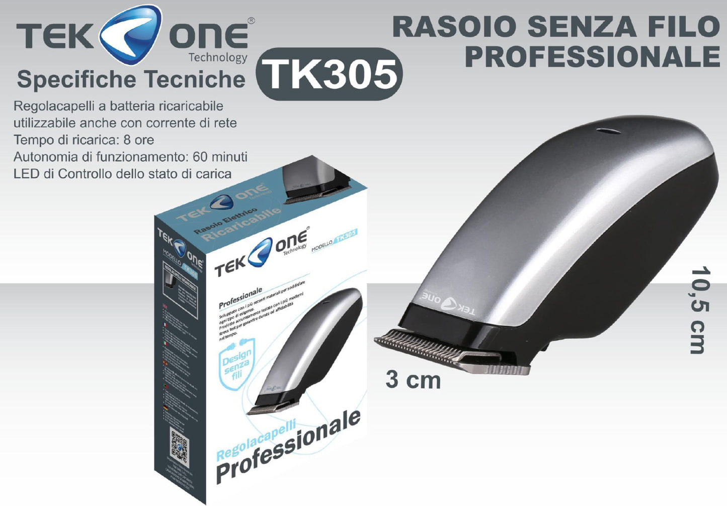 TEK ONE  tagliacapelli professionale TK305