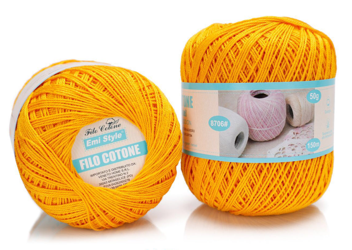 Filo cotone ARANCIONE 50g/150m