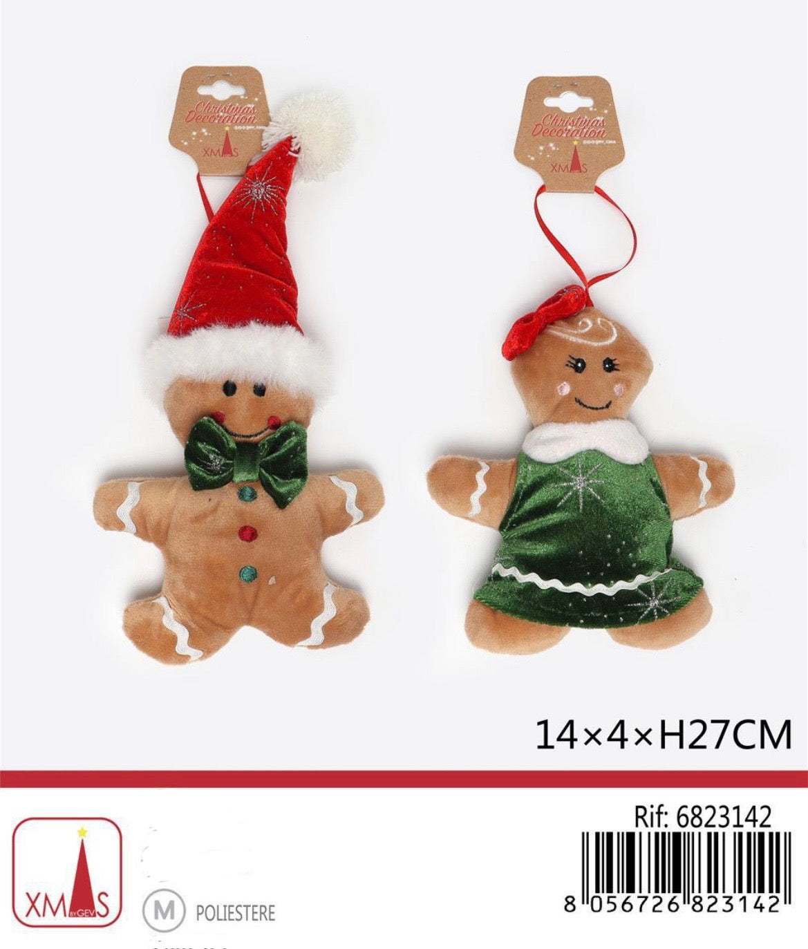 NATALIZIA pendente omino pan di zenzero 14x4x27cm