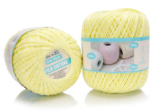 Filo cotone GIALLO BRILLANTE 50g/150m