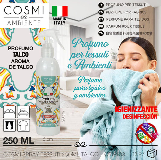 COSMI spray per tessuti e ambienti  frofumo TALCO 250ml