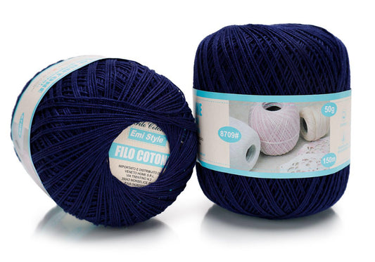 Filo cotone BLU GRIGIASTRO 50g/150m