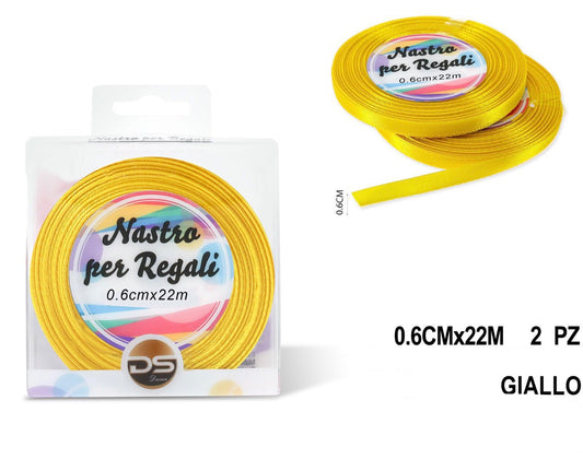 Nastro raso 0.6 cm GIALLO