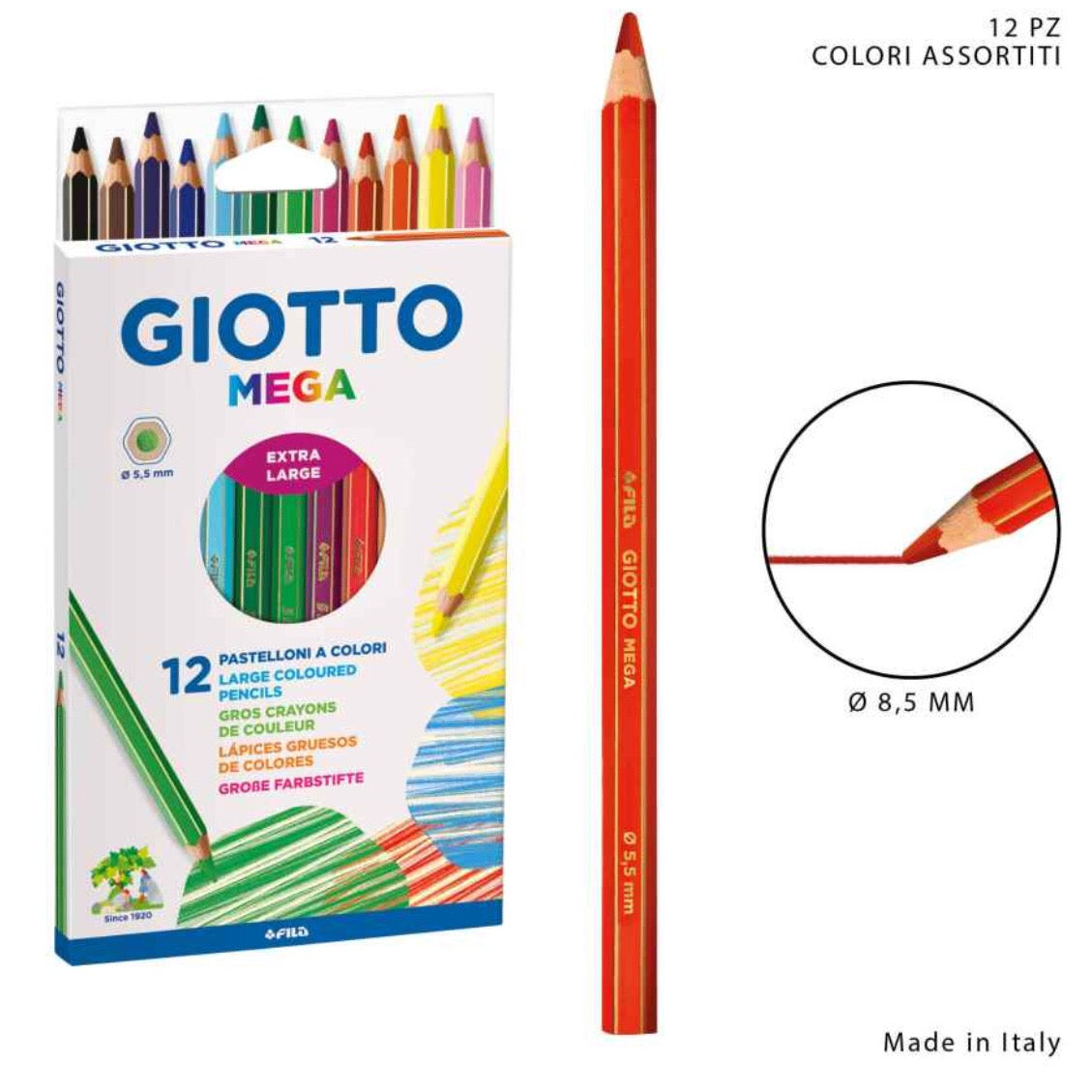 GIOTTO mega 12 pastelli