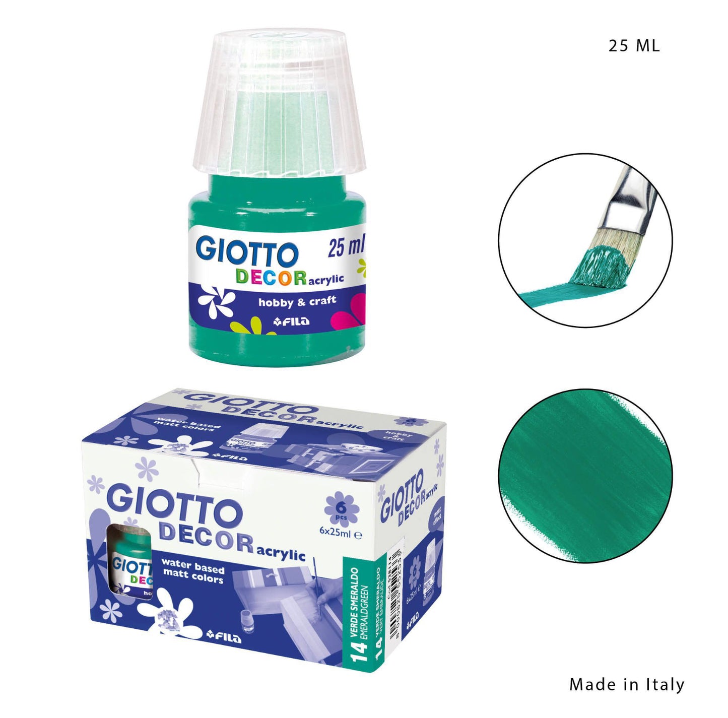 Giotto decor acylic verde smeraldo 25ml