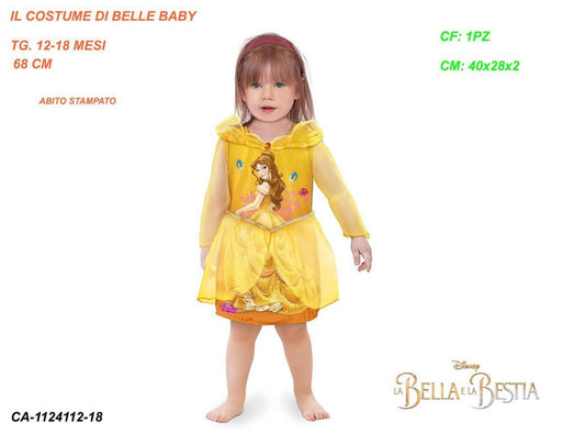 COSTUME carnevale baby belle Disney 12-18mesi