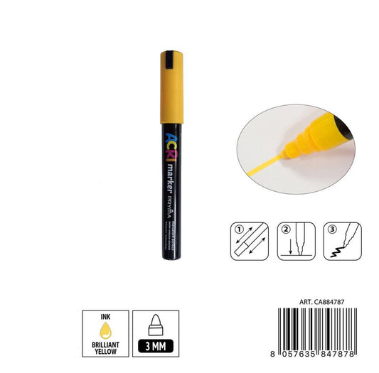 PRYMA  marcatore acrilico 3mm N.141 giallo