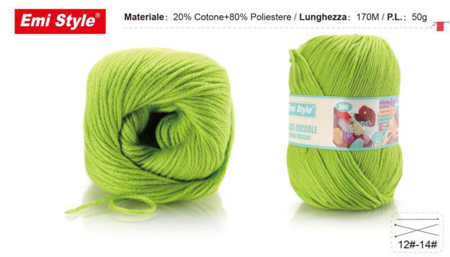 Filati coccole VERDE MAGGIO 50g