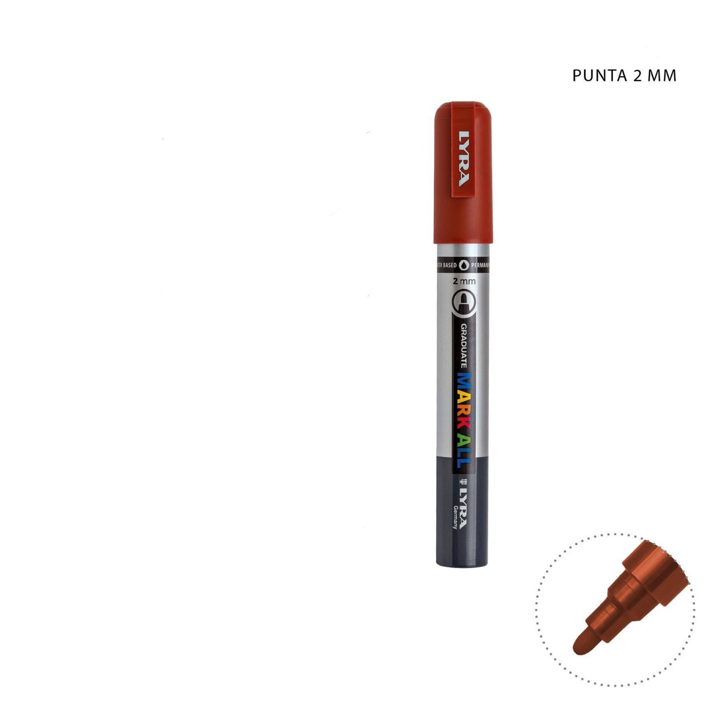 LYRA MARKALL pennello rosso scuro 2mm