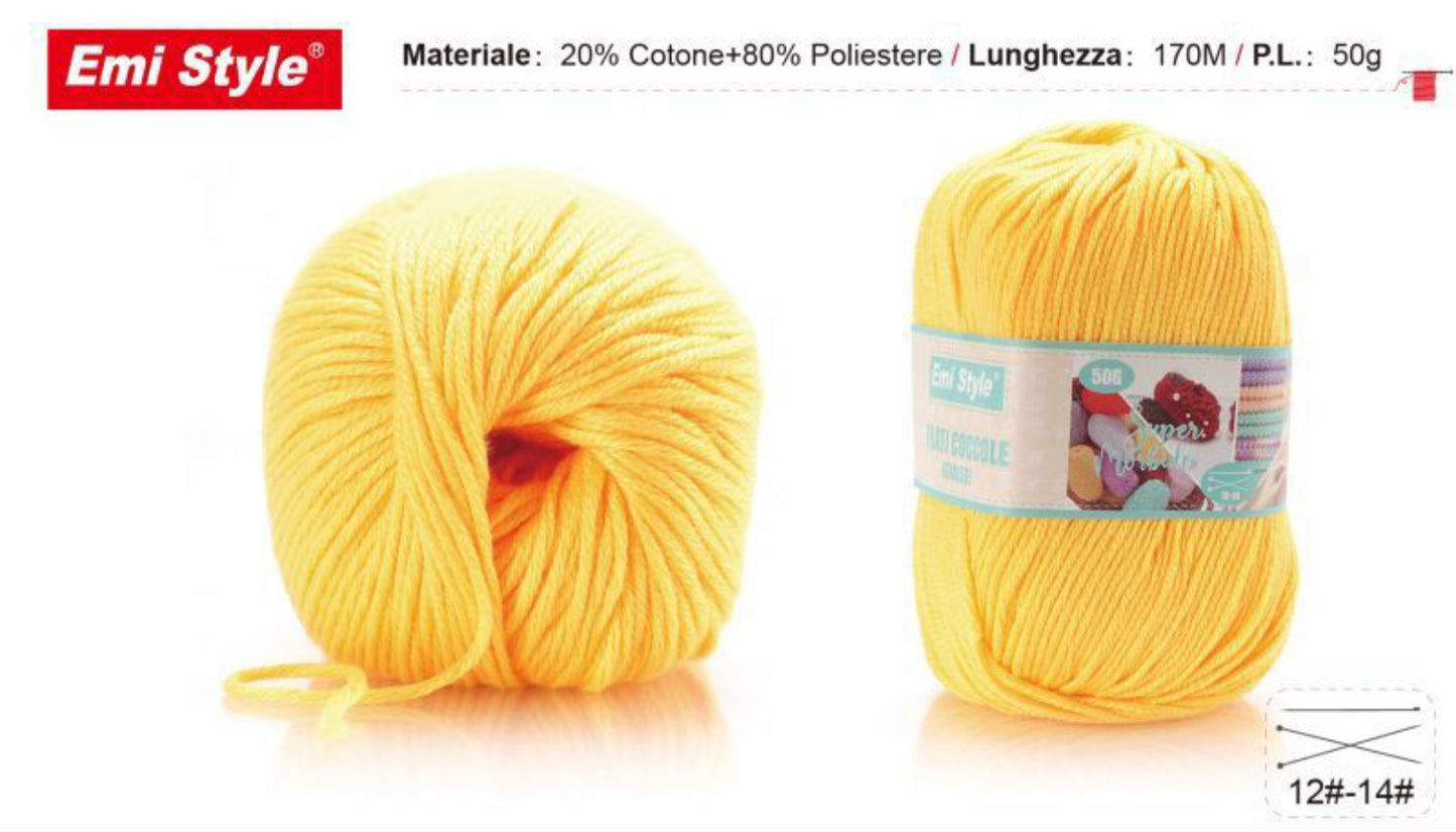 Filati coccole GIALLO 50g