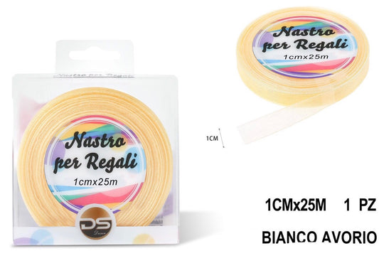 Nastro organza 1 cm BIANCO AVORIO