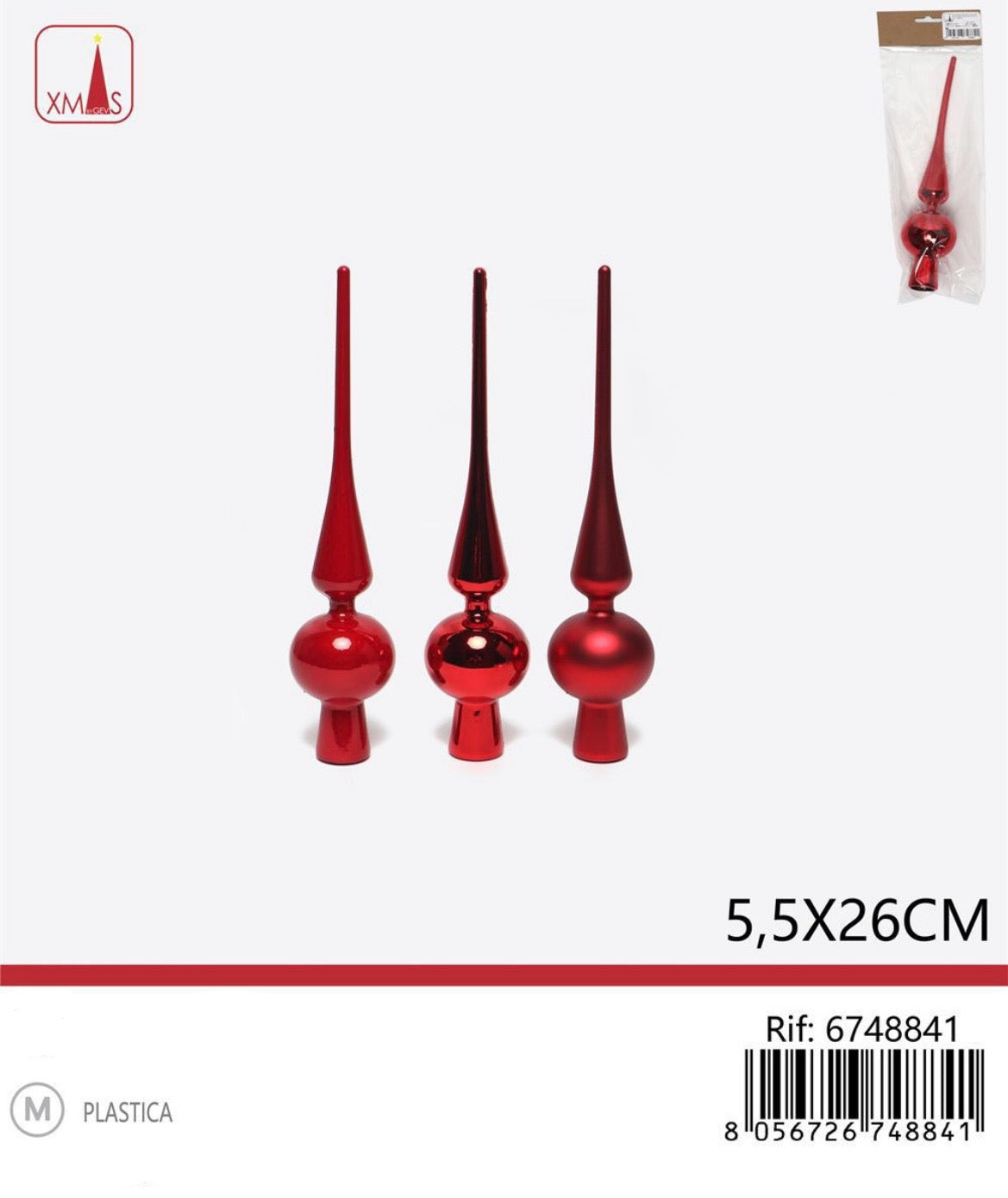 NATALIZIA puntale 5.5x26cm