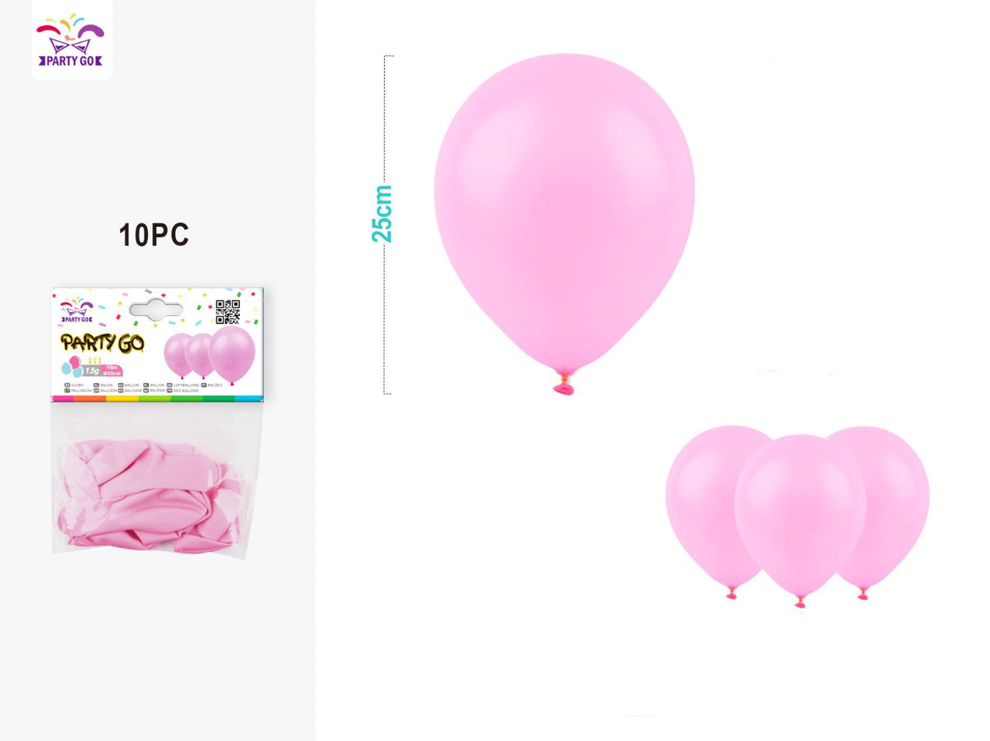 Palloncini 10pz 1.5g rosa