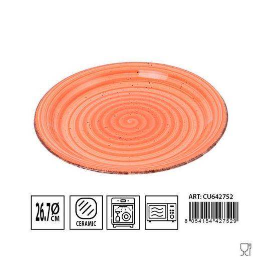 DC CASA piatto piano 26.7cm arancio