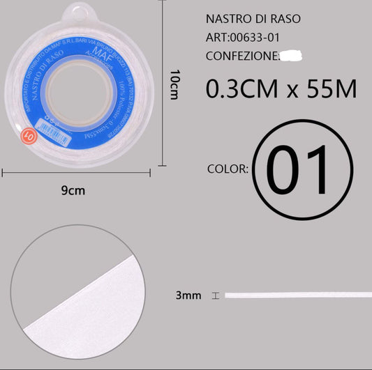 NASTRO di raso 0,3cmx55m    01