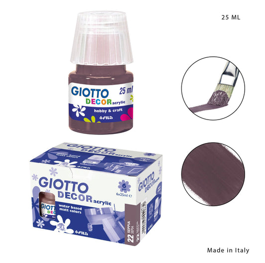 Giotto decor acylic sepia 25ml