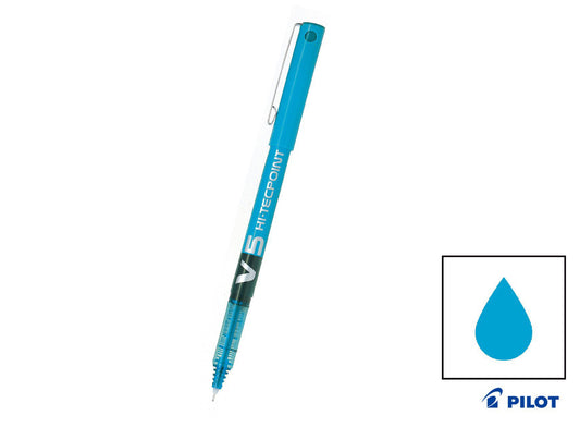 Pilot V 5 HI-tecpoint penna azzurro 0,5