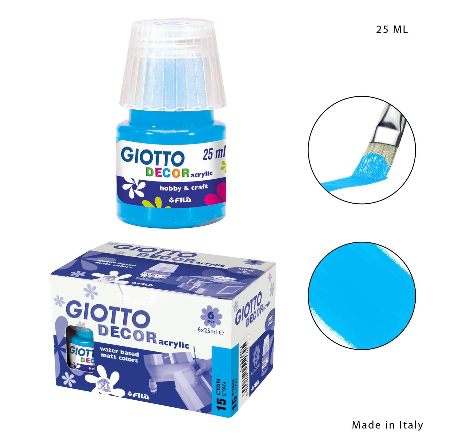 Giotto decor acylic cyan 25ml