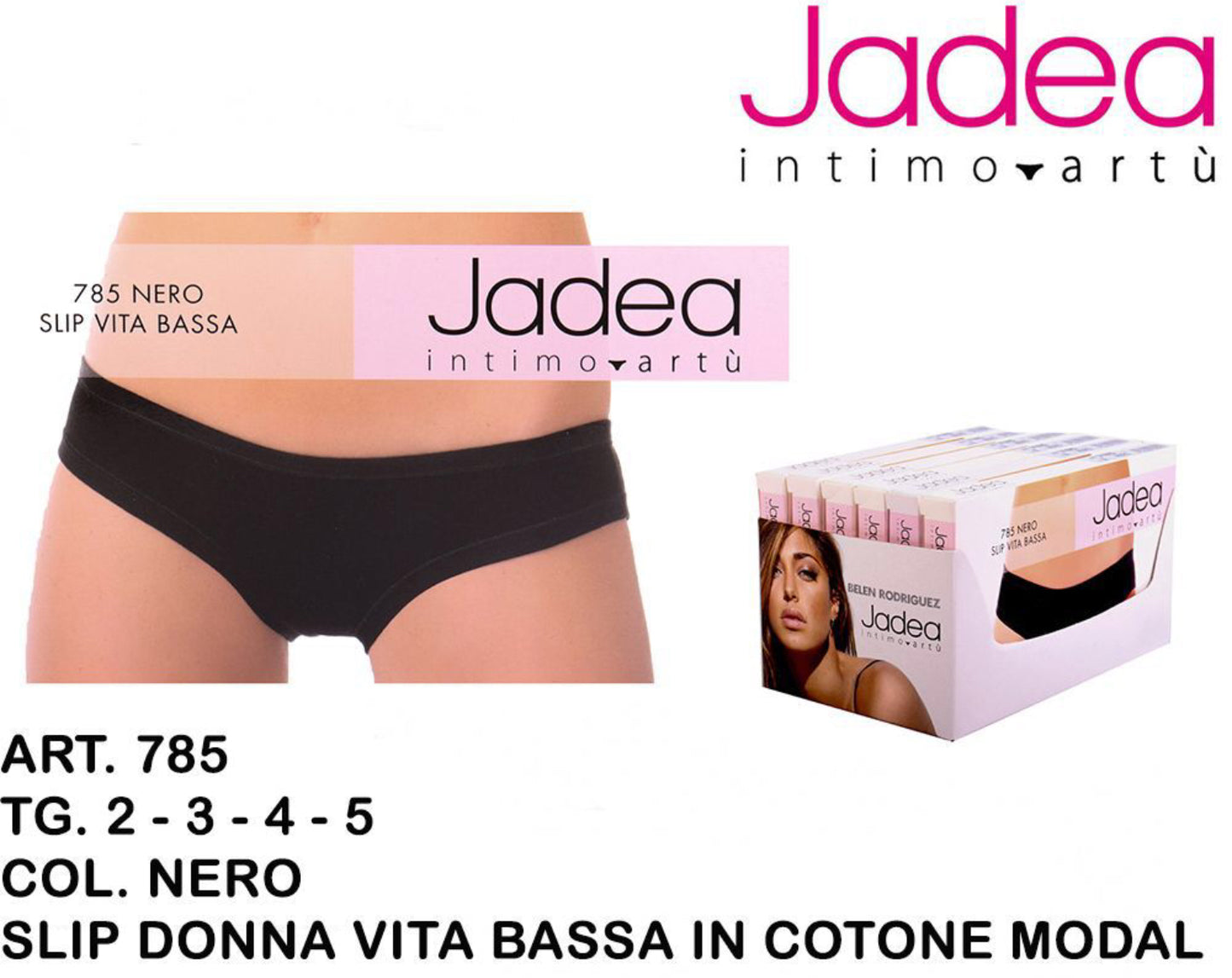 JADEA slip vita bassa nero 785