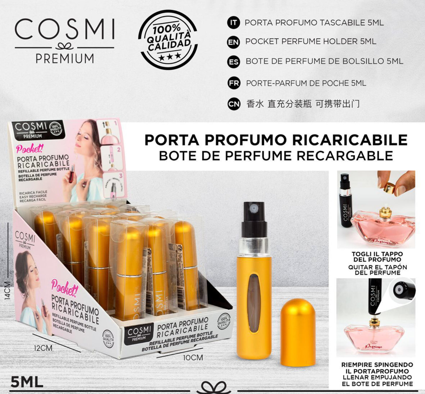 COSMI porta frofumo ricaricabile 5ml