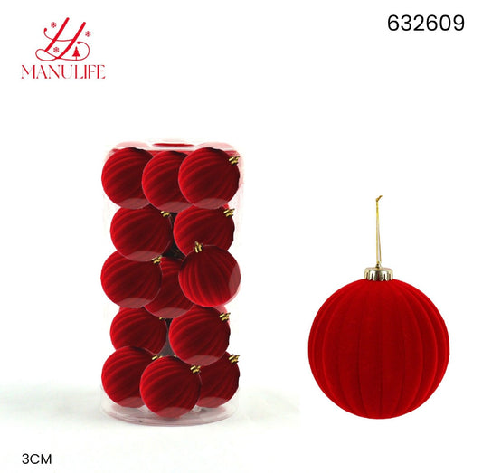 NATALIZIA palline di natale 20pz 3cm rosso