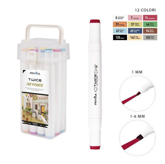 PRYMA marcatore doppia punta twice 12pz