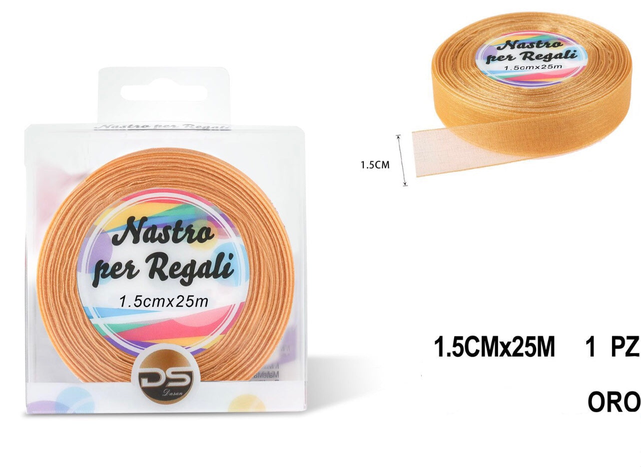 Nastro organza 1.5 cm ORO